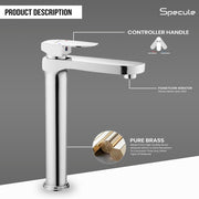 Alive Single Lever Deck-mount Tall Body Wash Basin Single Lever Mixer Tap - by Specule
